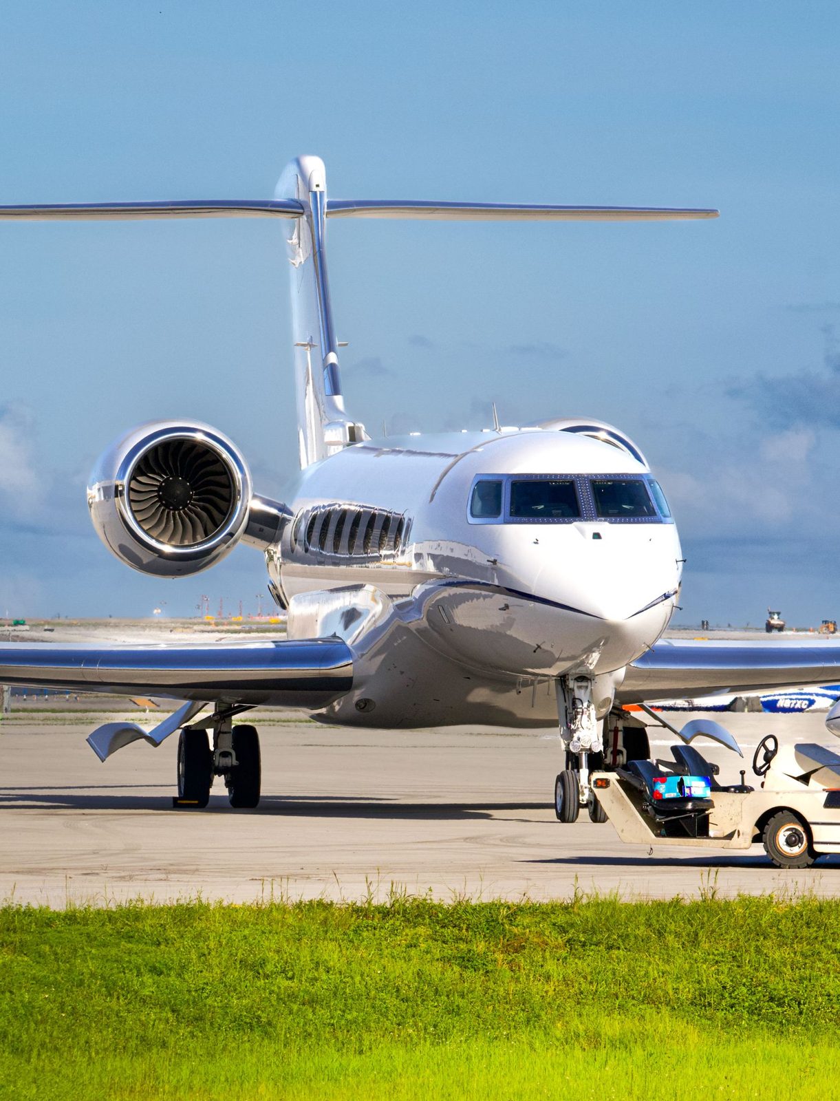 Private jet on the tarmac